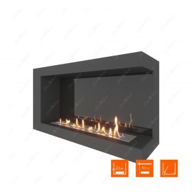 Биокамин угловой SteelHeat ONE 900 правый (Стемалит)