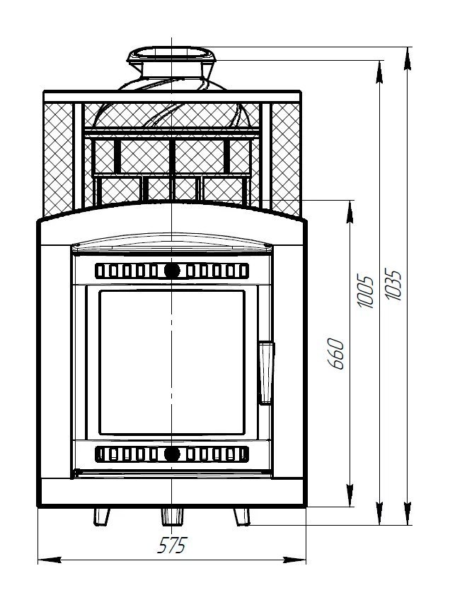Банная печь Атмосфера XL с сеткой для камней из нержавеющей стали