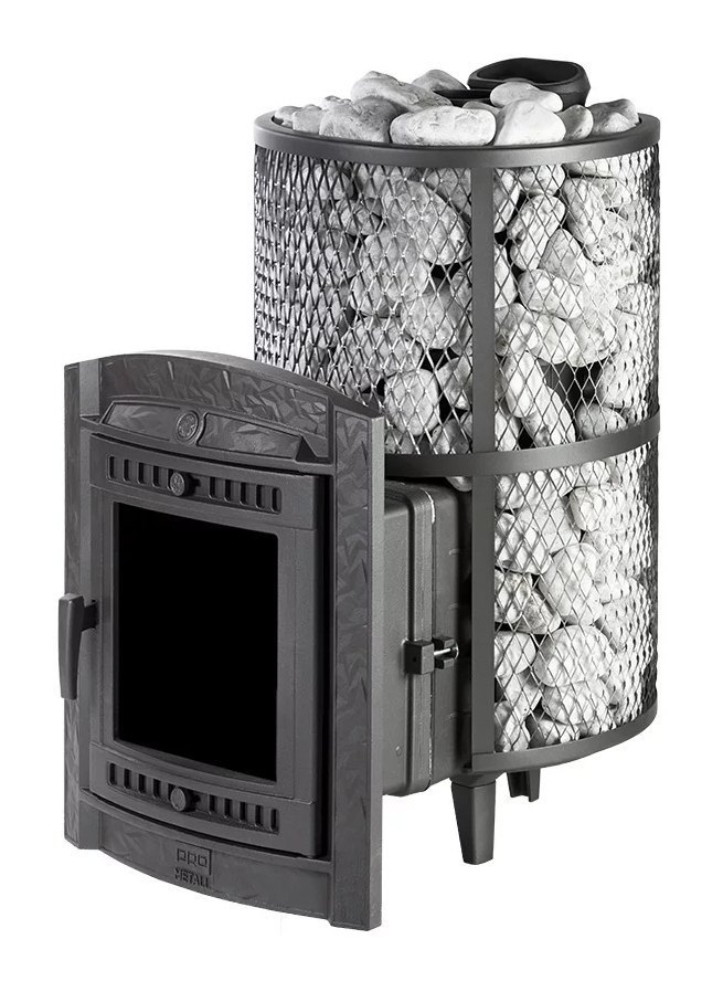 Банная печь Атмосфера XL с сеткой для камней из нержавеющей стали