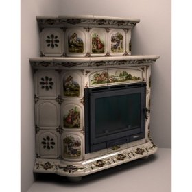 Каминная облицовка КимрПечь Прованс угловая двухъярусная Усадьба