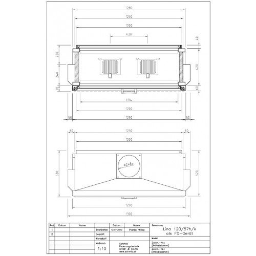 Каминная топка Schmid Lina TV 12057 h