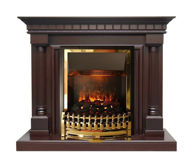 Каминокомплект Dallas - Темный дуб с очагом Atherton