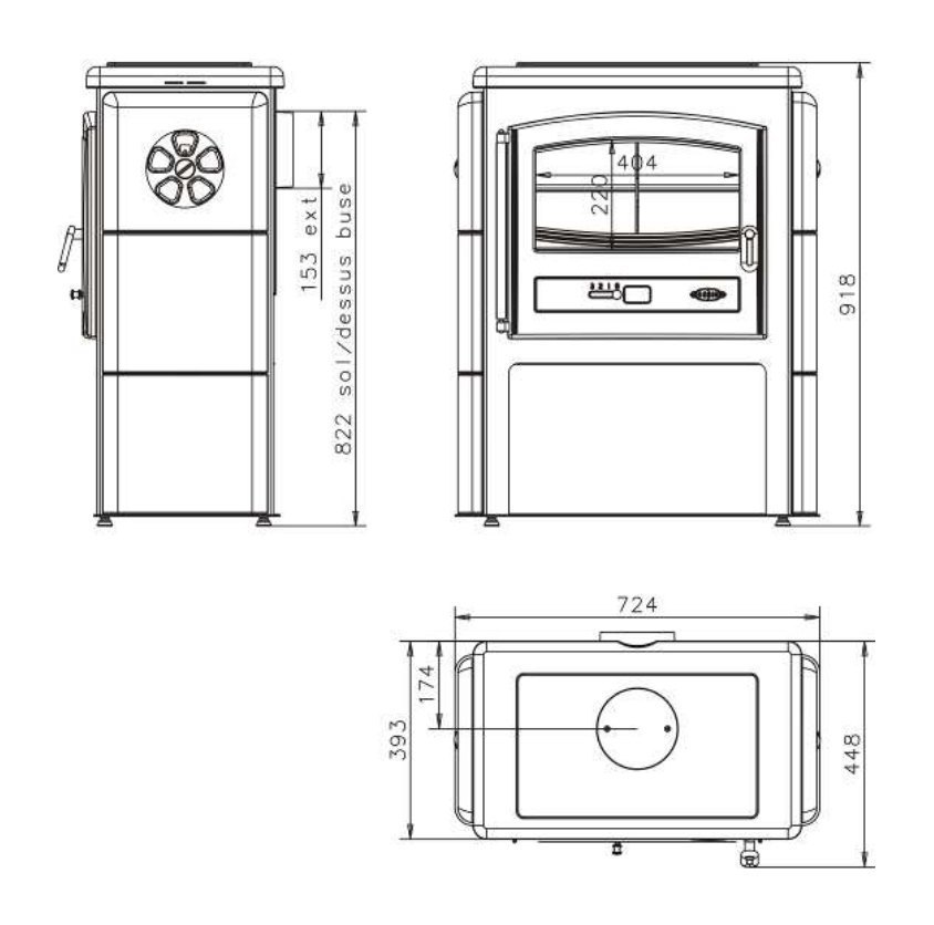 Чугунная печь камин Godin Эко 363104 / Eco 363104