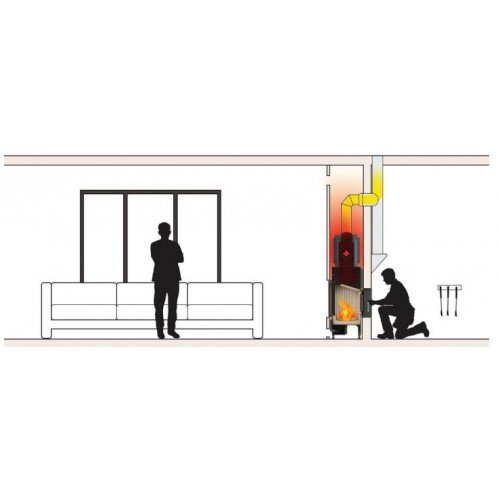 Каминная топка Hoxter Haka 63/51a Стальной теплообменник 45°