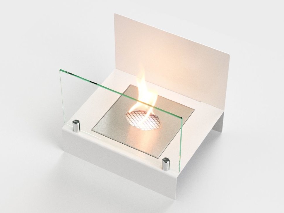 Биокамин Lux Fire Афиша M белый