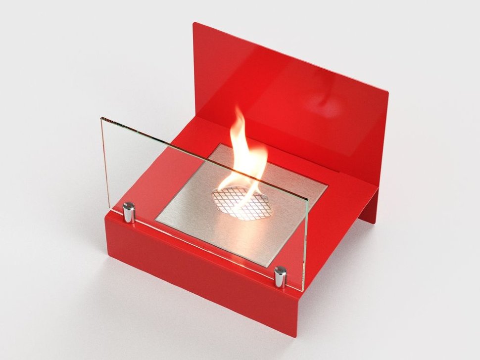 Биокамин Lux Fire Афиша M красный