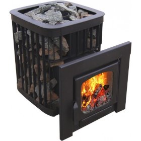 Дровяная печь для бани Варвара Каменка мини панорама