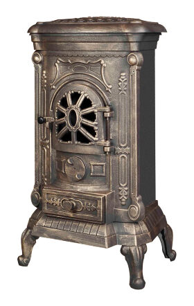 Печь-камин Kaw-Met P9 патина