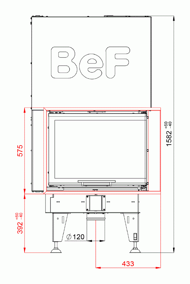 Каминная топка BeF Royal  V8 CP