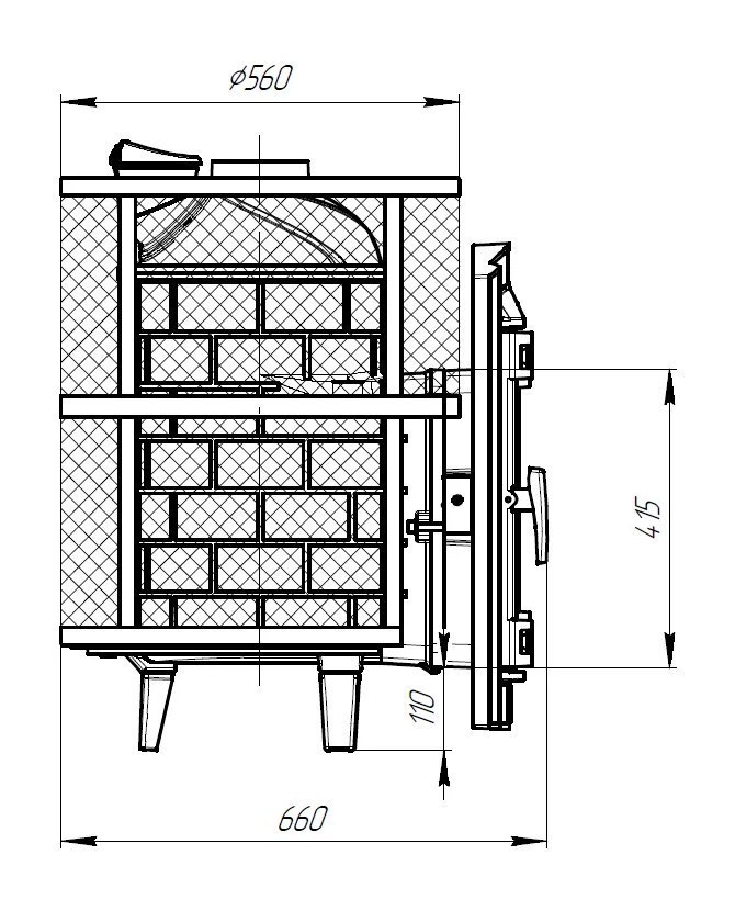 Банная печь Атмосфера L в ламелях Змеевик