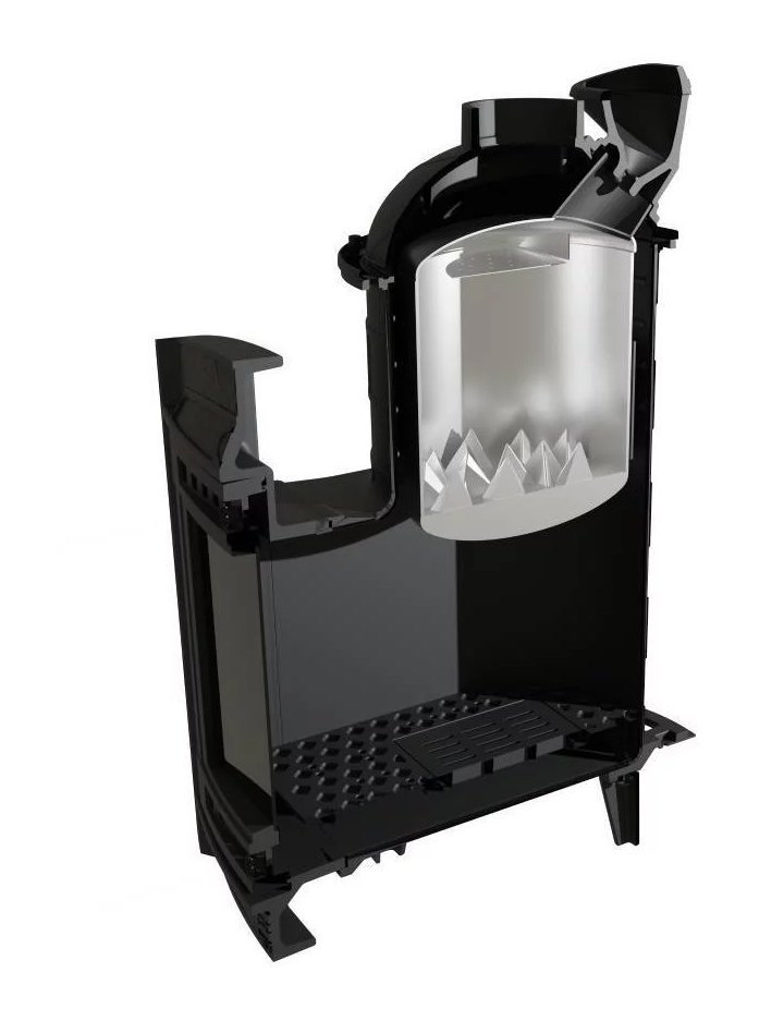 Банная печь Атмосфера L в ламелях Змеевик