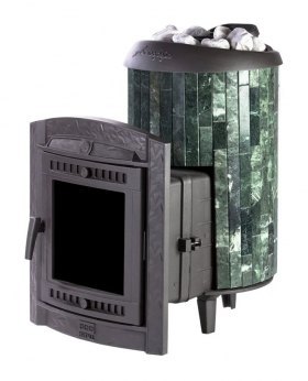 Банная печь Атмосфера L в ламелях Змеевик