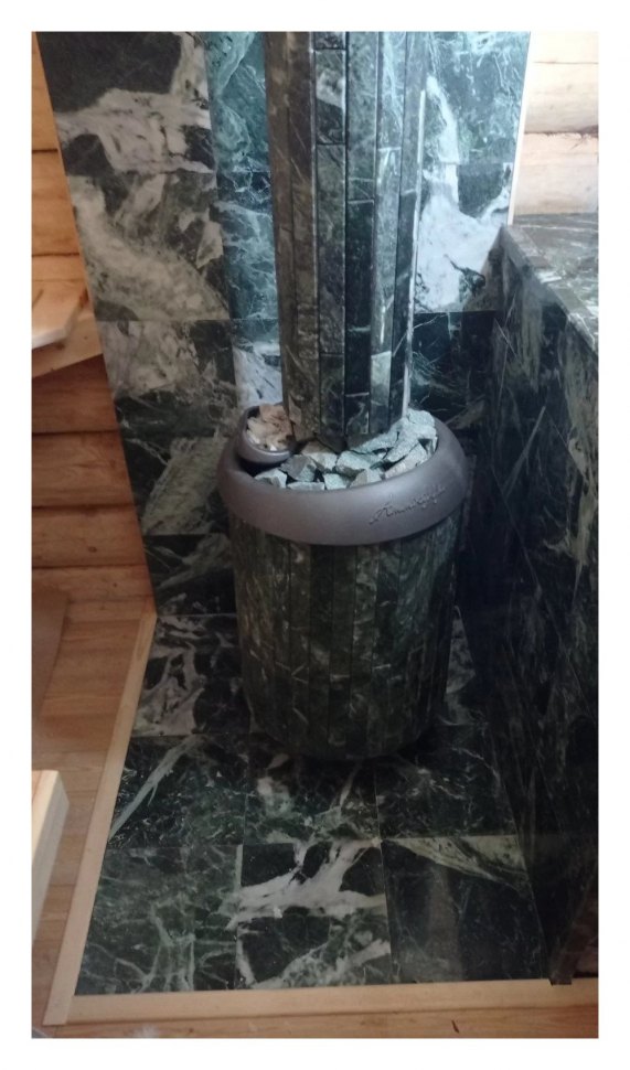 Банная печь Атмосфера L в ламелях Змеевик