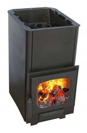 Дровяная печь для бани Варвара Мини панорамная дверь/укороченная топка