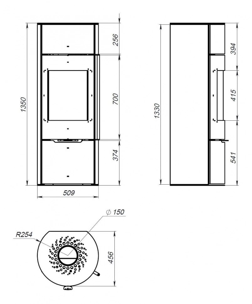 Печь-камин Астов R1 L