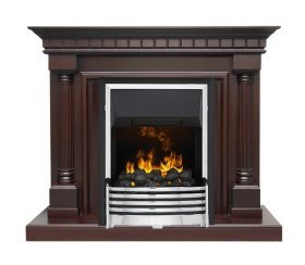 Каминокомплект Dallas - Темный дуб с очагом Flagstaff