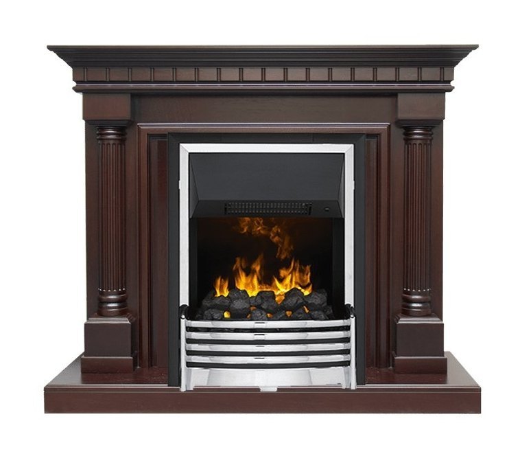 Каминокомплект Dallas - Темный дуб с очагом Flagstaff