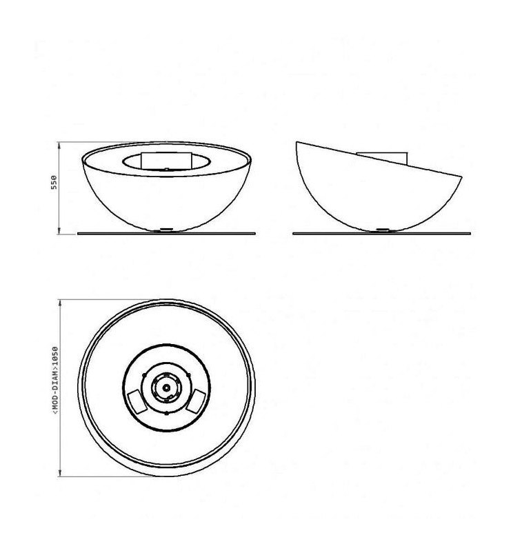 Автоматический биокамин GlammFire Милето Эво Плюс / Mileto EvoPlus (с пультом ДУ)