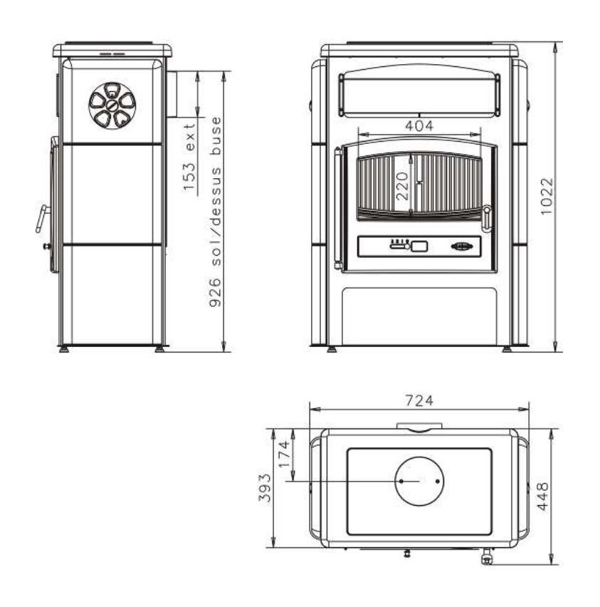 Чугунная печь камин Godin Эко 363105 / Eco 363105