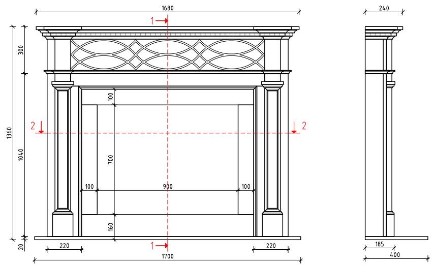 Каминная облицовка Sunhill Silverstone