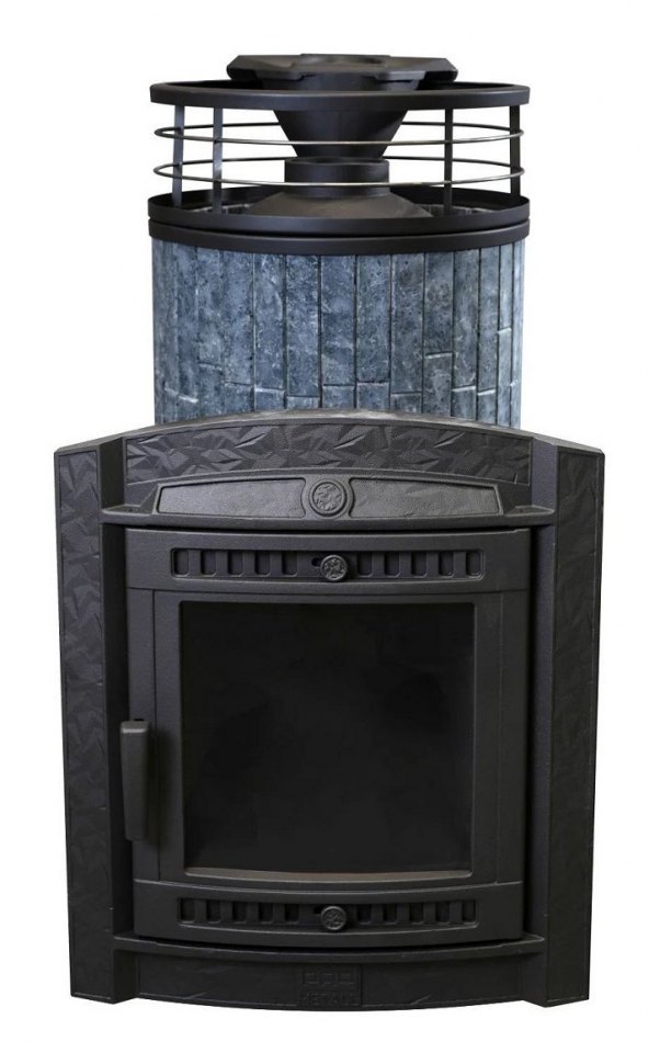 Банная печь Атмосфера L Талькохлорит ламель + сетка с Тоннелем