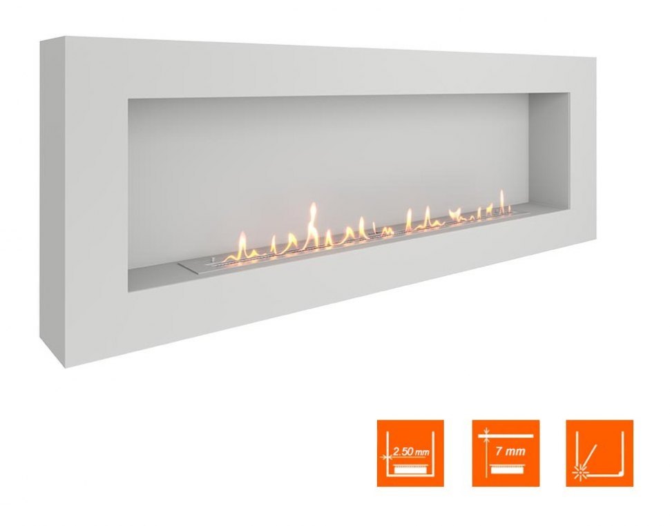 Биокамин SteelHeat WALL GRAND 1800 белый (Стандарт)