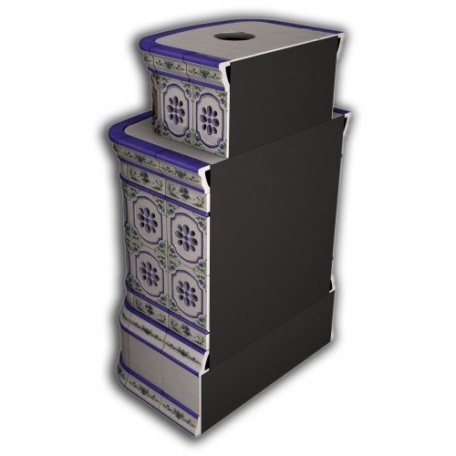 Каминная облицовка КимрПечь Сконе пристенная двухъярусная Васильки