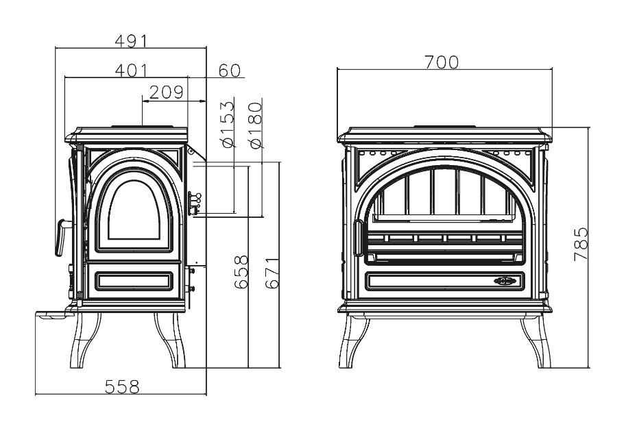 Печь камин Godin Секлин 366109 / Seclin 366109