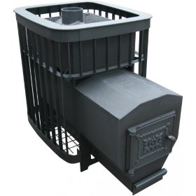 Дровяная печь для бани Варвара Каменка удлиненная топка