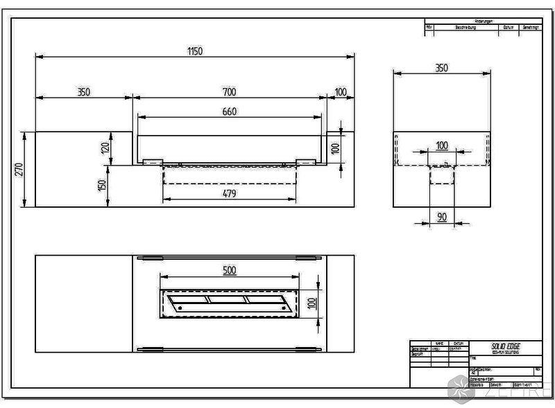 Биокамин ZeFire Podium 1100