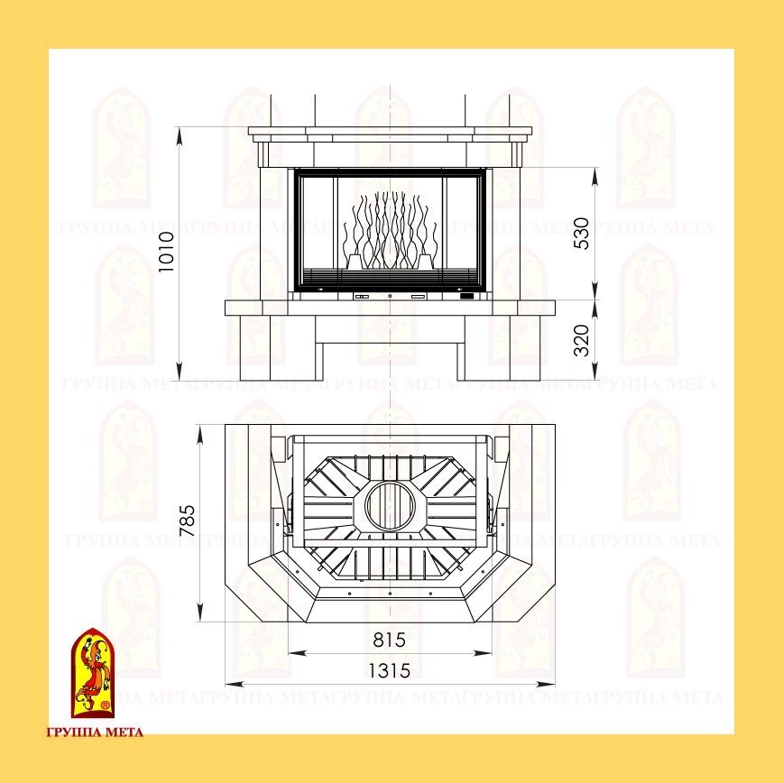 Каминная облицовка Мета Кельн 850