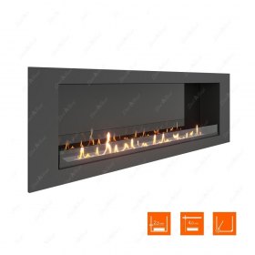 Биокамин в нишу SteelHeat LONG 1500 XL (Стекло + Стемалит)
