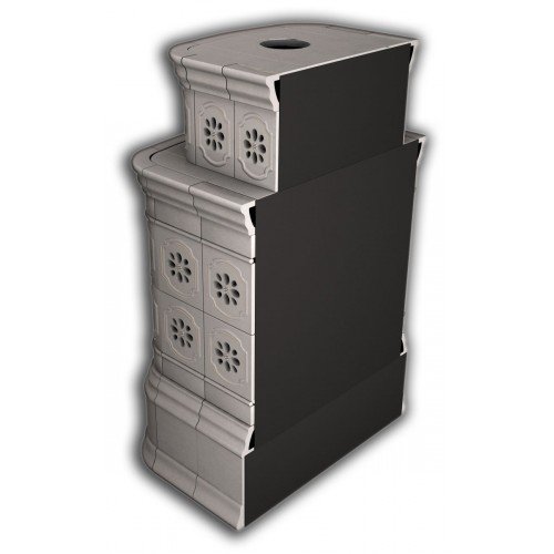 Каминная облицовка КимрПечь Сконе пристенная двухъярусная Белый