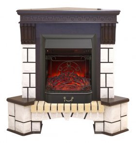 Электрокамин RealFlame Stone New Corner (угловой) AO с Majestic Lux