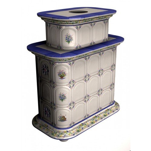 Каминная облицовка КимрПечь Прованс центральная двухъярусная Луг