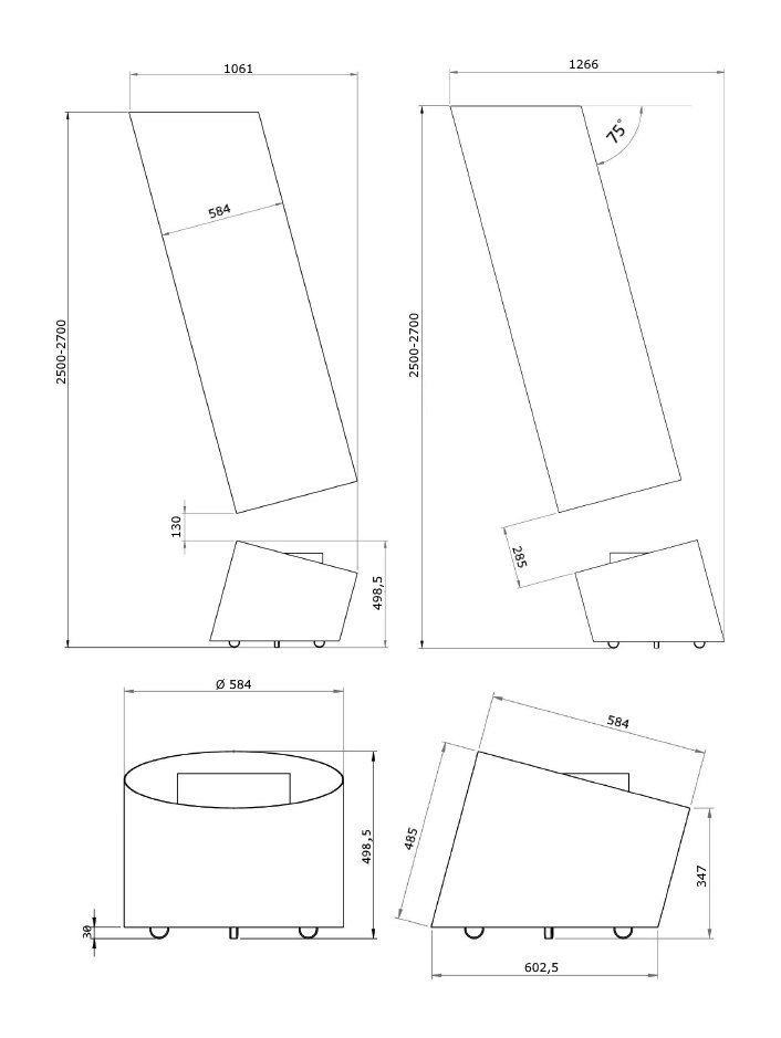 Автоматический биокамин GlammFire Контур 13 Эво Плюс / Contour 13 EvoPlus (с пультом ДУ)