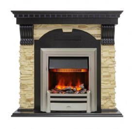 Каминокомплект Dublin - Вегне / Сланец с очагом Chesford