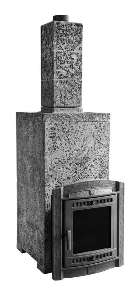 Банная печь Атмосфера XL в облицовке ИМПЕРИЯ Пироксенит Элит