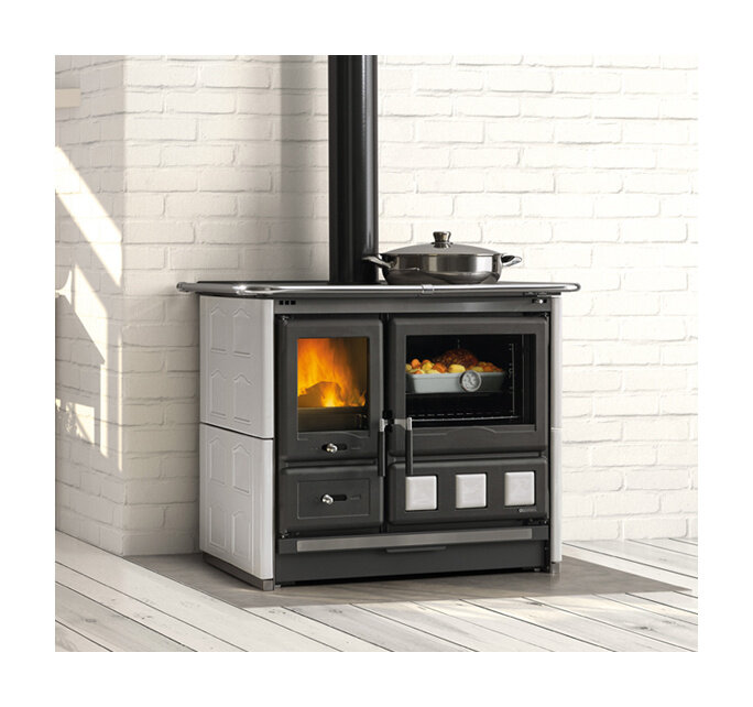 Чугунная отопительно варочная печь La Nordica Rosa XXL Maiolica