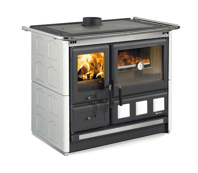 Чугунная отопительно варочная печь La Nordica Rosa XXL Maiolica