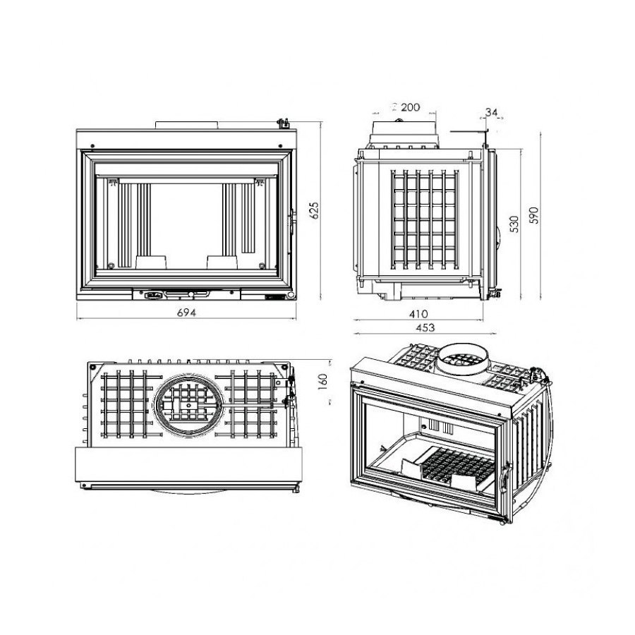 Каминная топка Chazelles C701 L