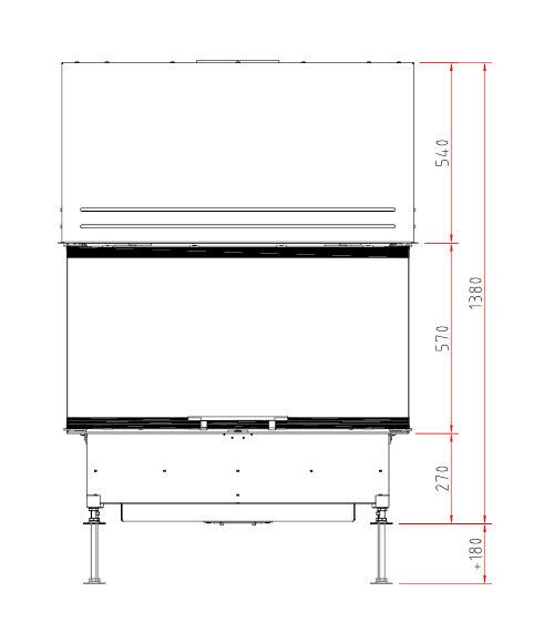 Каминная топка Schmid Ekko U 100(45)57 h
