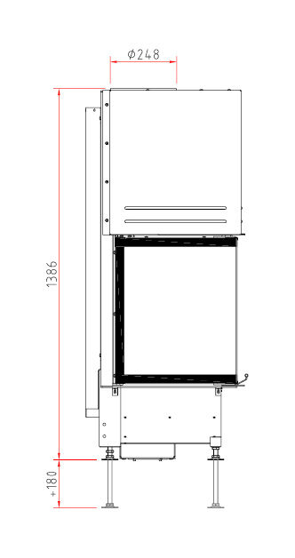 Каминная топка Schmid Ekko U 100(45)57 h