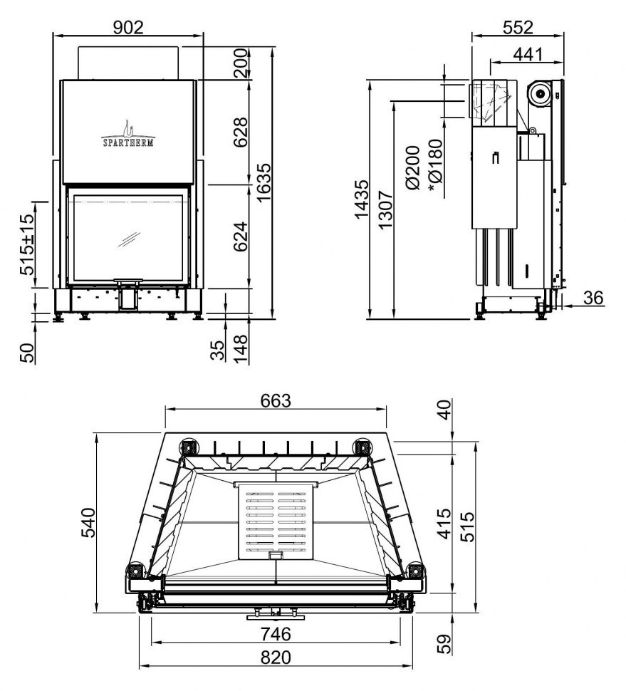 Каминная топка Spartherm Varia SH 4S