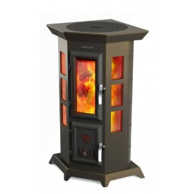 Печь-камин TMF Статика Квинта черная бронза