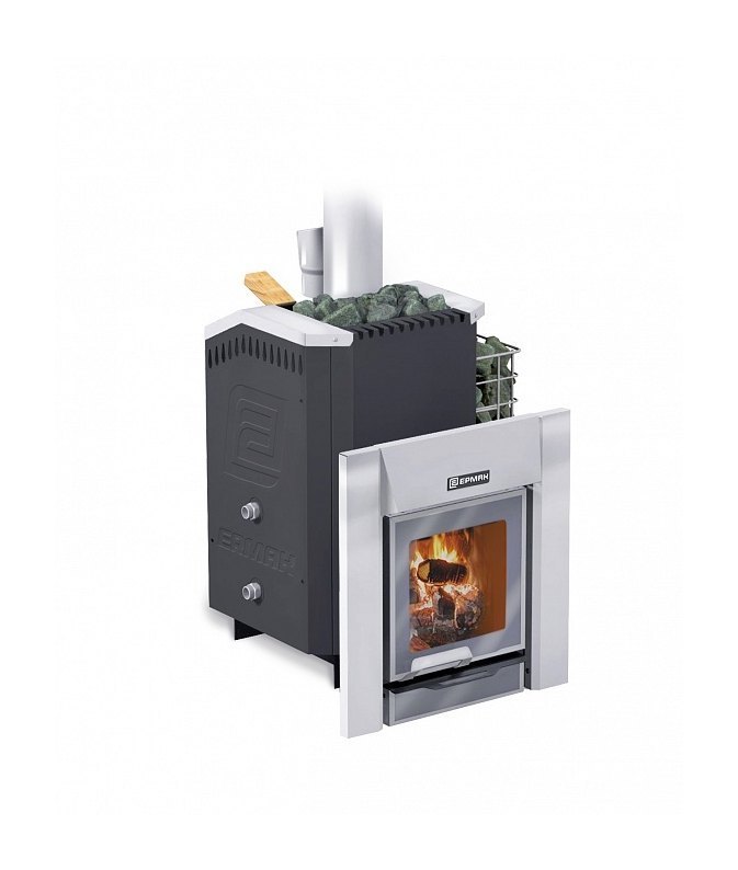 Дровяная печь для бани Ермак 24 Премиум (Чугун)