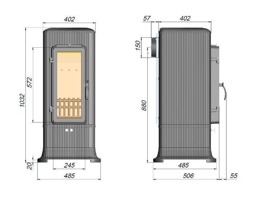 Печь-камин Fireway Verta