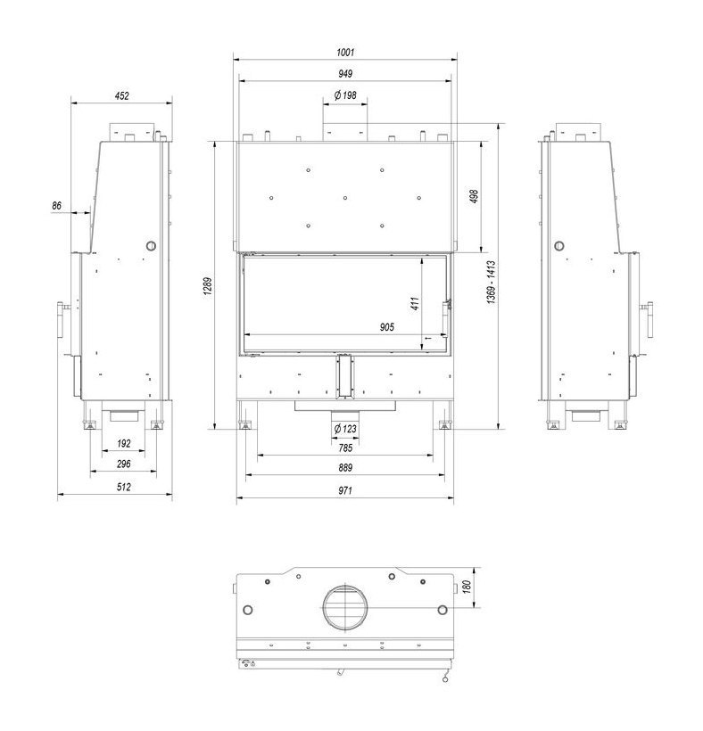 Каминная топка Kratki Lucy PW 20