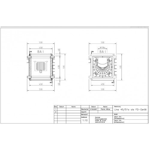 Каминная топка Schmid Lina TV 4551