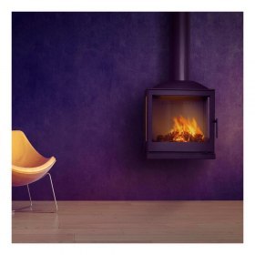 Камин LCI 5 GLR Wall, два боковых стекла (Liseo Castiron)